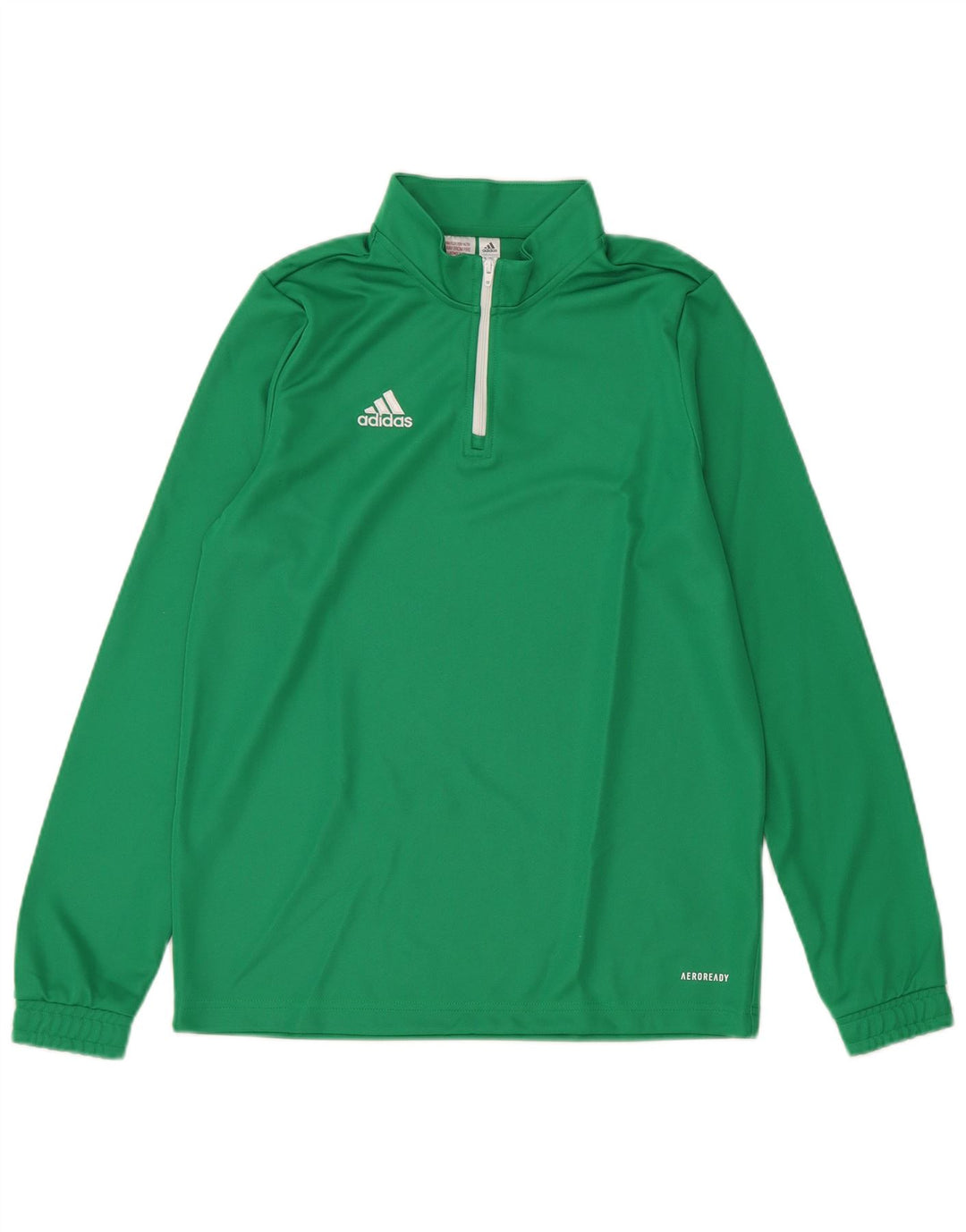 ADIDAS Boys Aeroready Zip Neck Pullover Treino Top 13-14 Anos Verde