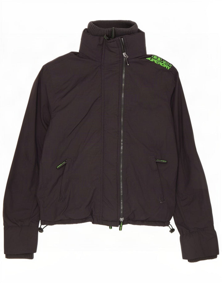 Jaqueta de chuva masculina Superdry UK 40 grande nylon preto
