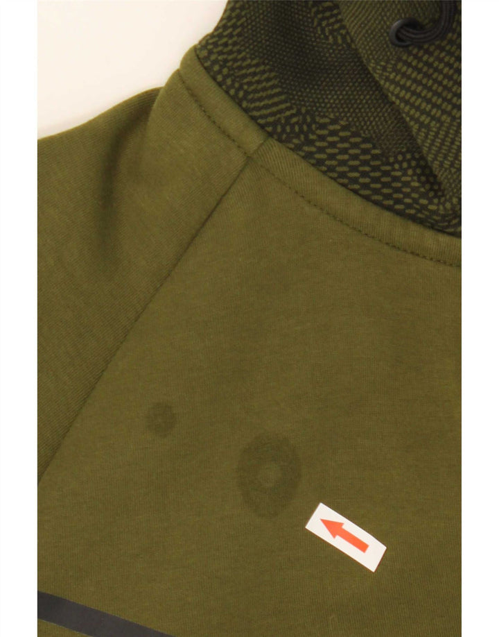 Suéter Nike masculino com capuz e zíper médio cáqui algodão camuflado