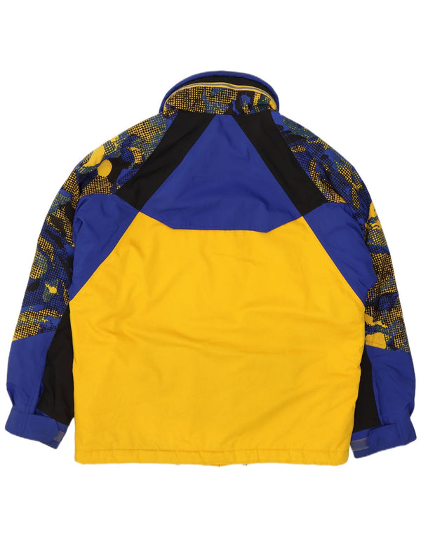 Fila Mens Hooded Ski Jacket IT 46 Small Yellow Colourblock Poliéster Esportes