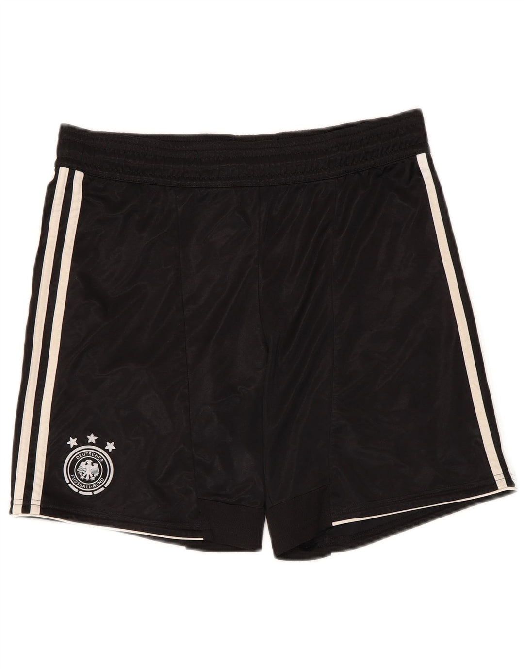 ADIDAS Mens Deutscher Fussball Bund Sport Shorts Pequeno Poliéster Preto