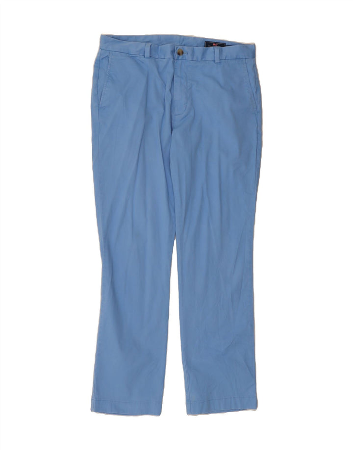 VINEYARD VINES Mens Straight Chino Trousers W35 L32  Blue Cotton Vintage Vineyard Vines and Second-Hand Vineyard Vines from Messina Hembry 
