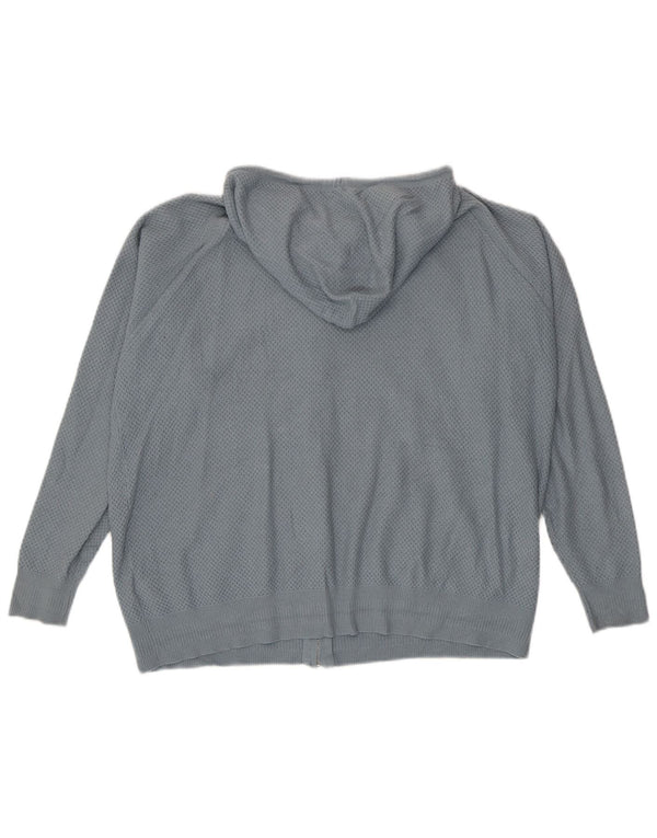 Suéter cardigã feminino com capuz Marks & Spencer Reino Unido 16 grande viscose azul