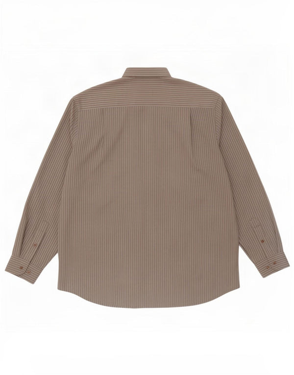 Camisa masculina James Pringle XL poliéster risca de giz cinza