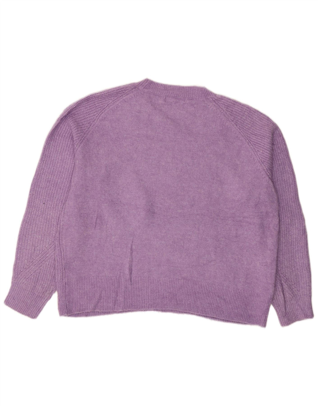 Suéter feminino MARKS & SPENCER com gola redonda Reino Unido 16 grande roxo