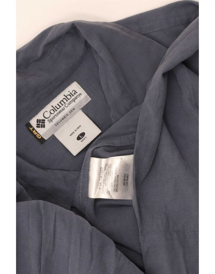 Camisa masculina Columbia grande azul modal