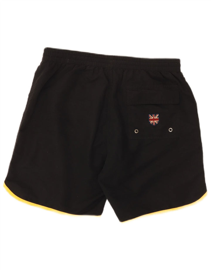 Admiral Mens Graphic Natação Shorts Grande Poliéster Colorblock Preto