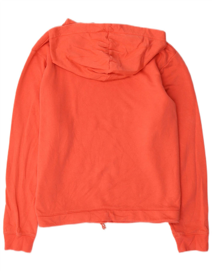 NIKE feminino oversized gráfico moletom com capuz UK 14 médio laranja