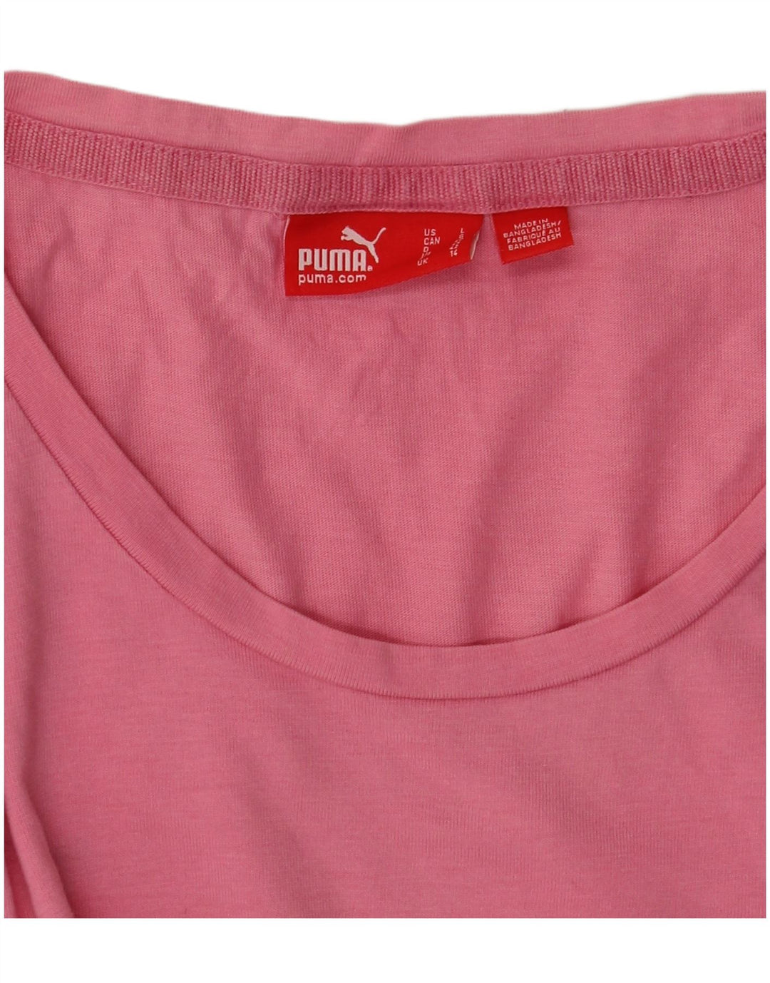 Puma Camiseta Feminina Graphic Top UK 14 Médio Rosa