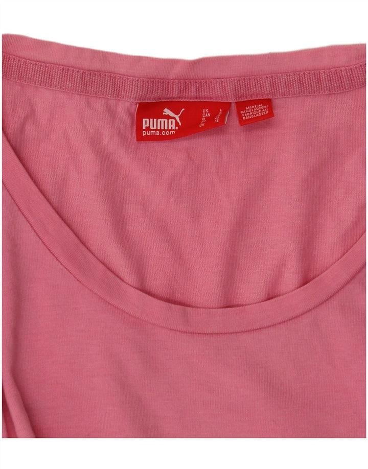 Puma Camiseta Feminina Graphic Top UK 14 Médio Rosa