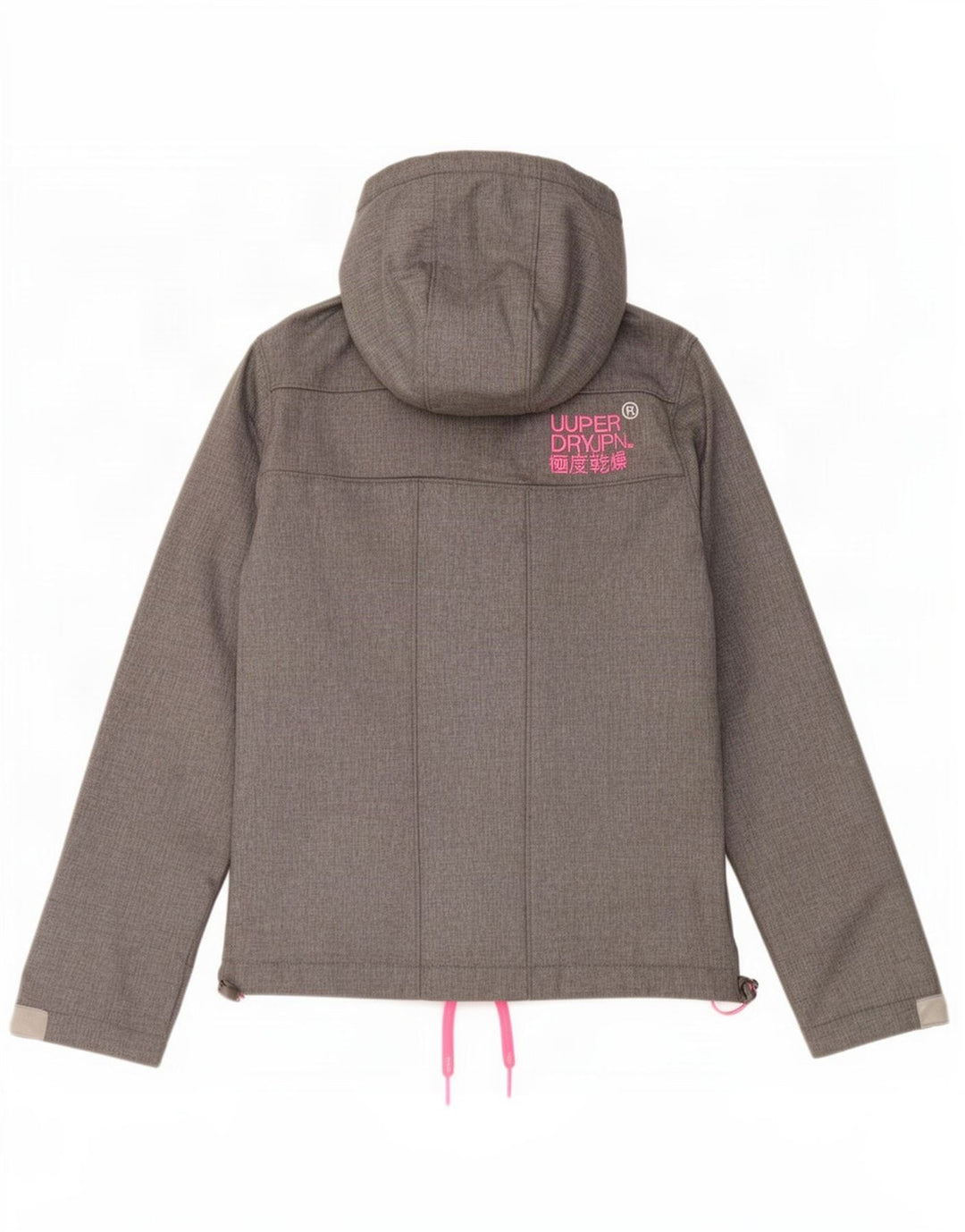 Jaqueta corta-vento feminina Superdry Windtrekker Graphic UK 10 pequena cinza