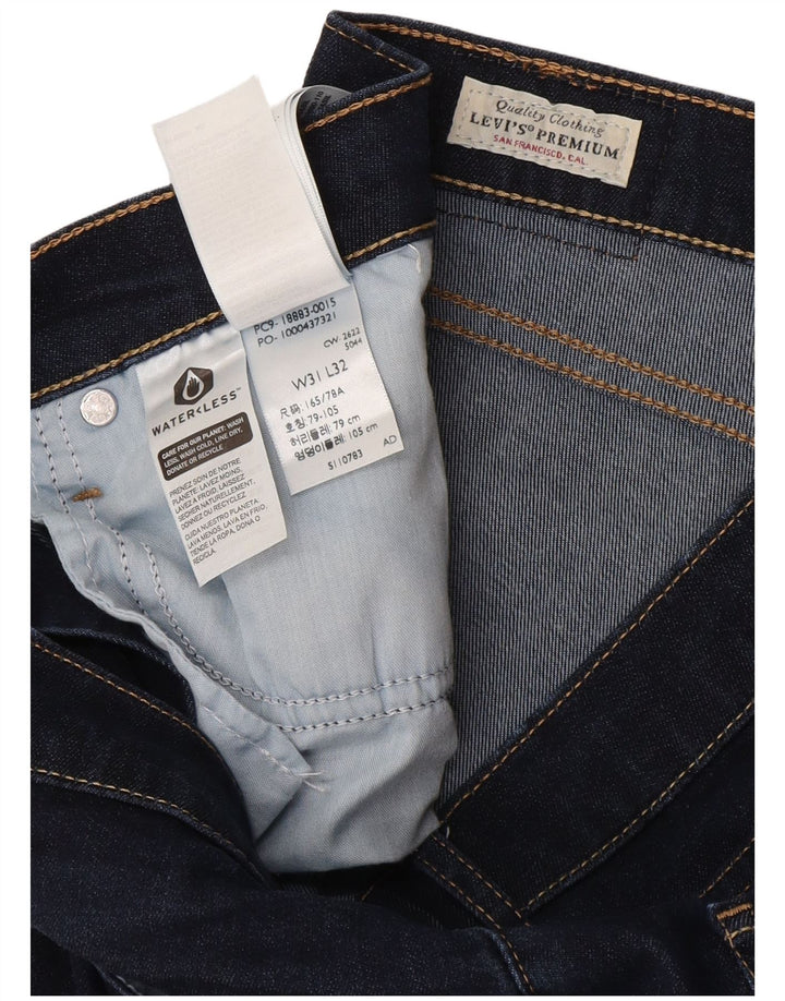Jeans retos femininos Levi's W31 L26 azul marinho Lyocell