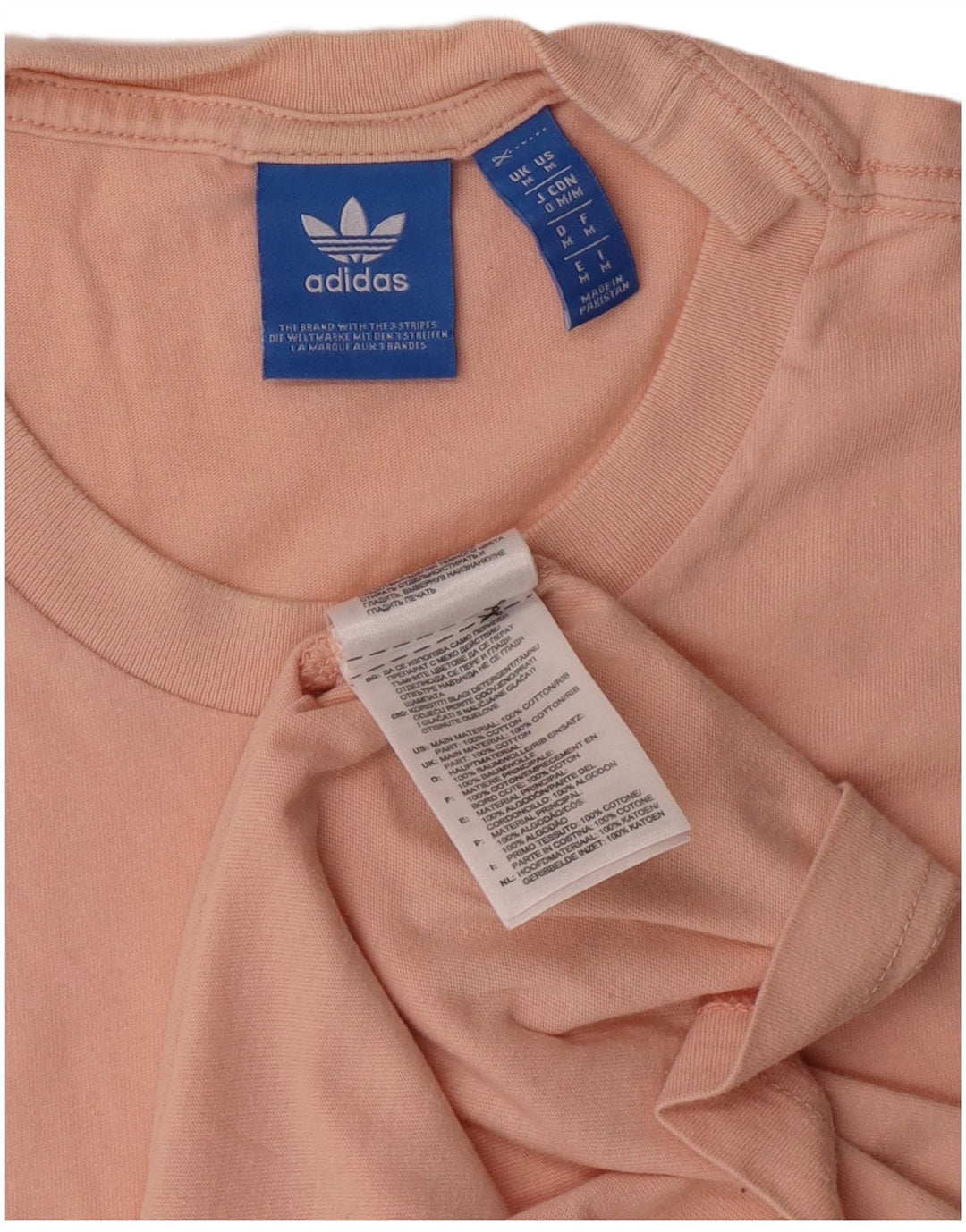 Adidas Mens Graphic T-Shirt Top Médio Algodão Rosa