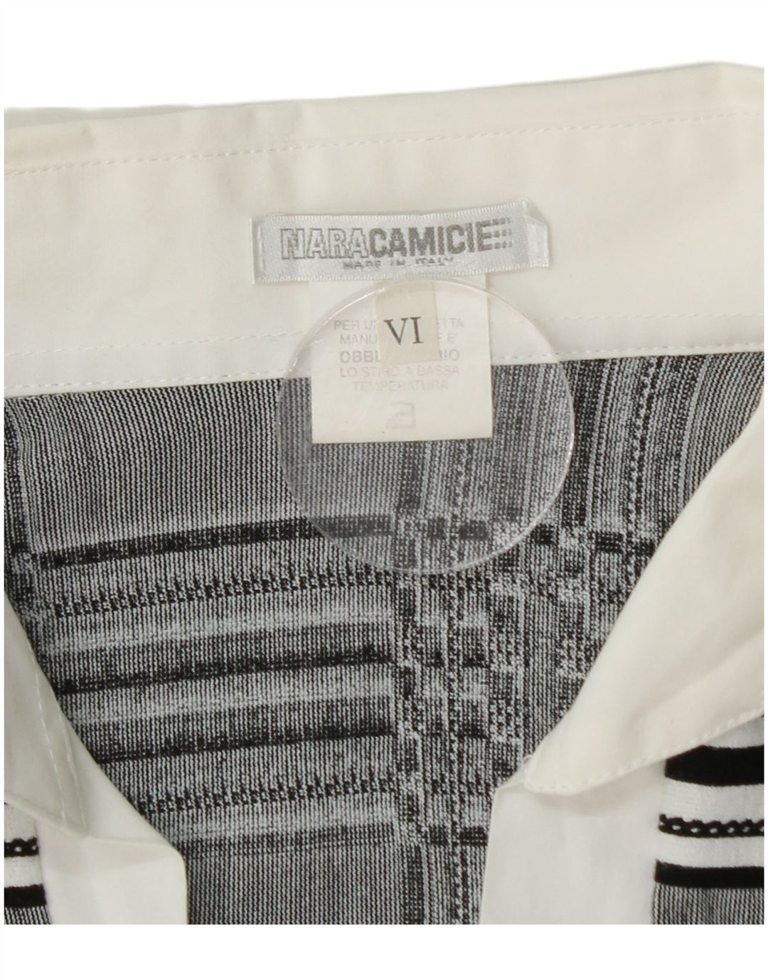 NARACAMICIE Blusa feminina com botões duplos Reino Unido 14 xadrez cinza médio