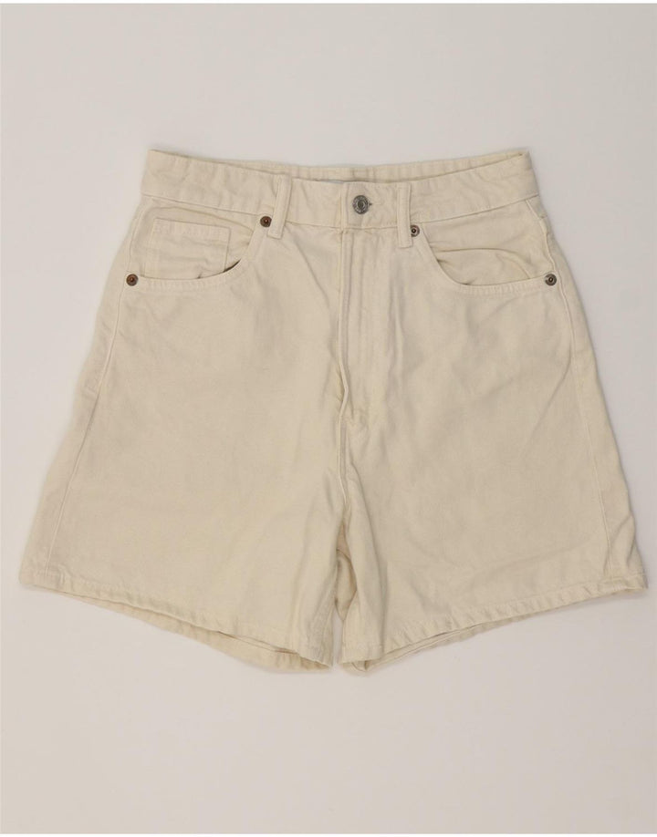 Shorts jeans feminino Zara UE 38 pequeno W28 algodão branco