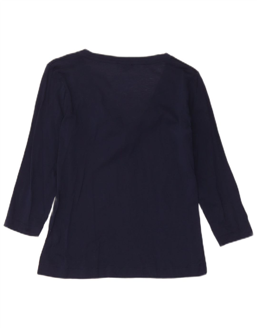 Blusa feminina Massimo Dutti manga 3/4 Reino Unido 12 médio azul marinho