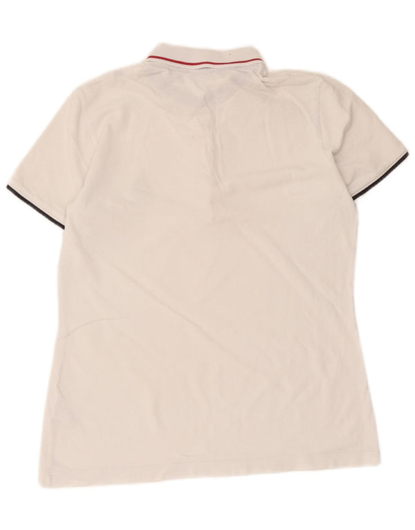 Camisa polo feminina Marina Yachting UK 14 algodão branco médio