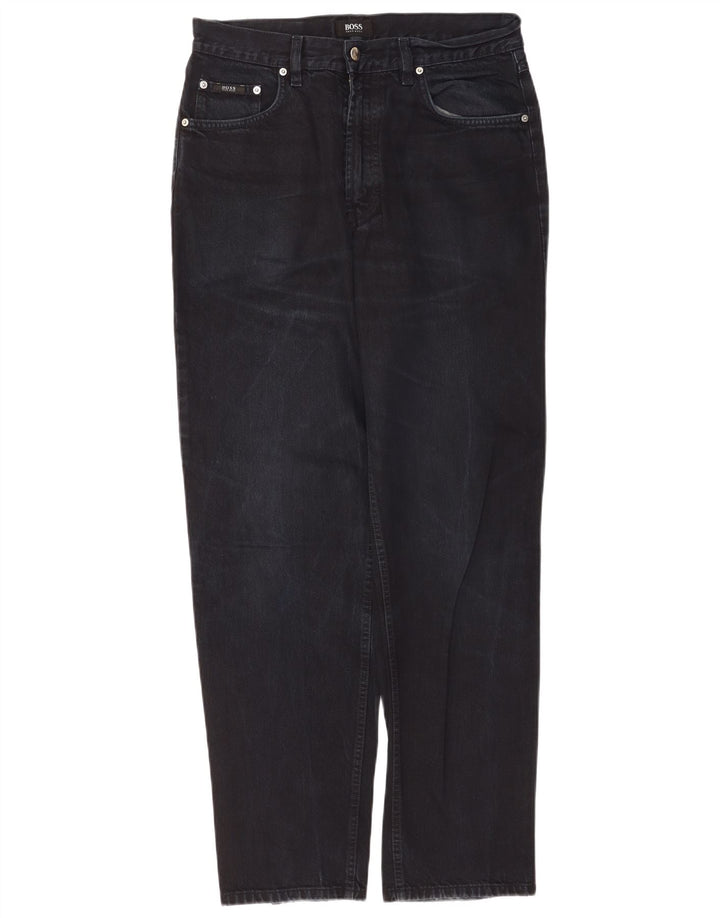 Hugo Boss Calça jeans reta masculina W32 L32 preta
