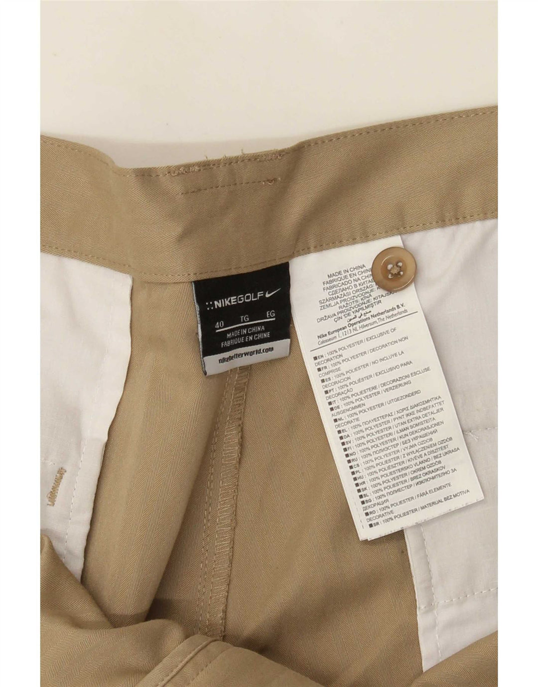 Shorts Nike Masculino Chino W40 XL Bege Poliéster