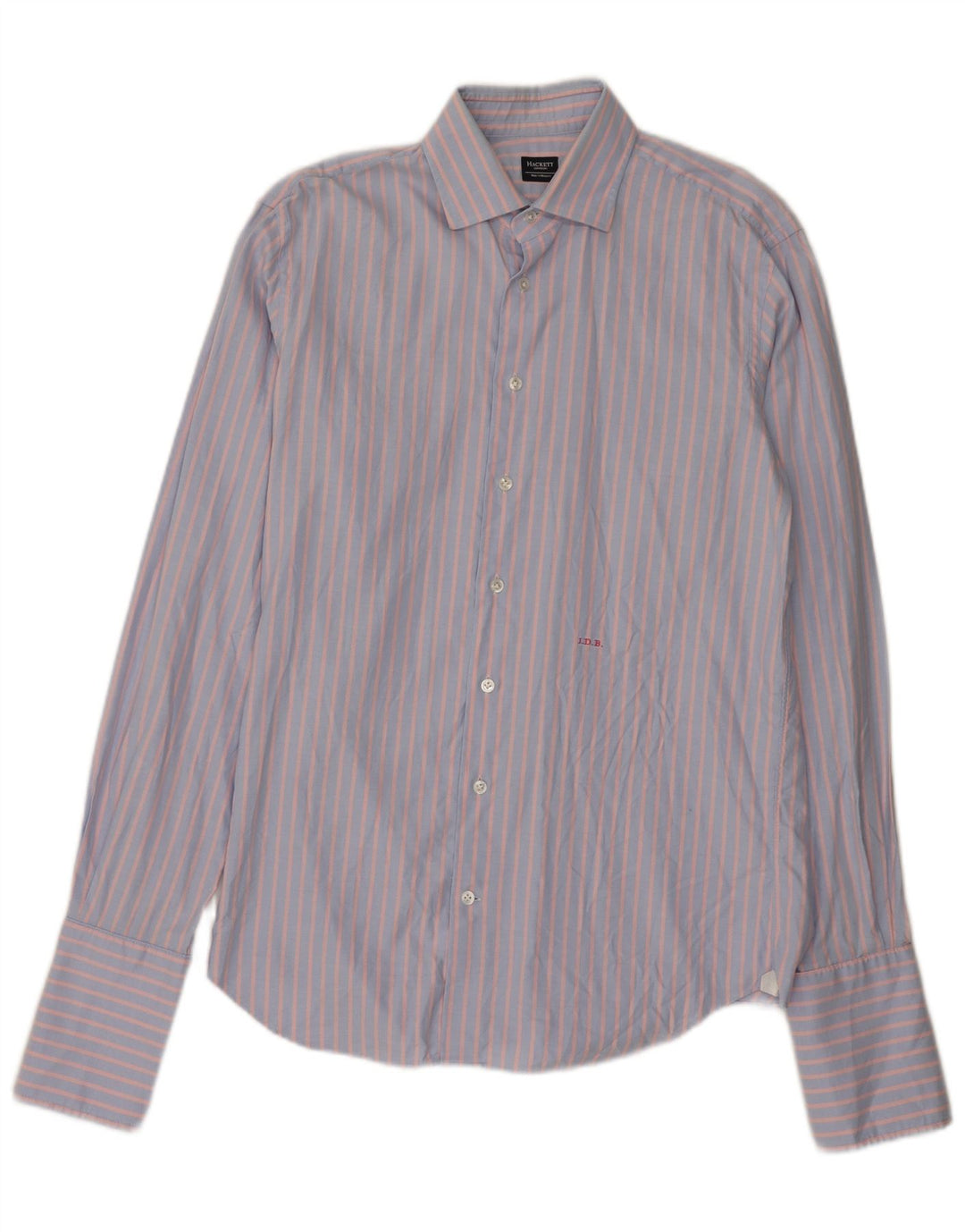 Camisa formal masculina Hackett listrada azul médio