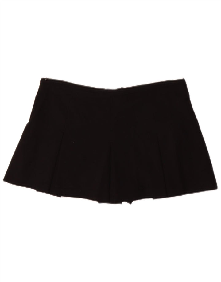 Zara Mini saia plissada feminina média W28 preta