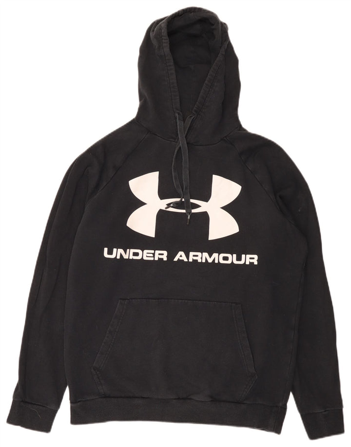 Under Armour masculino gráfico moletom com capuz médio preto