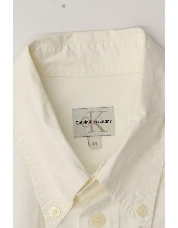 Camisa masculina CALVIN KLEIN JEANS algodão branco médio