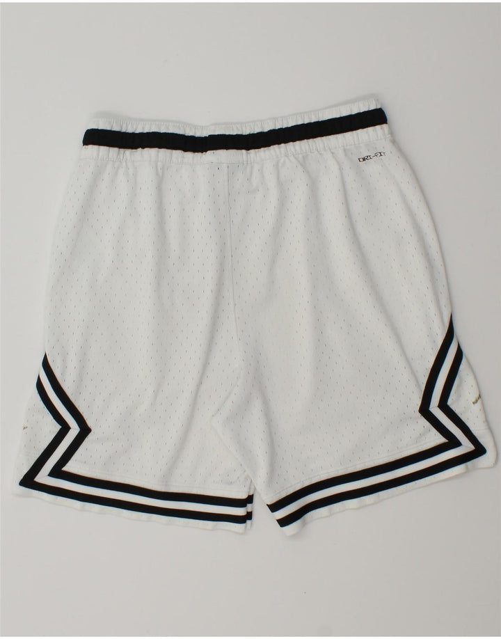 Jordan Mens Dri Fit Sport Shorts Médio Branco Geométrico Poliéster