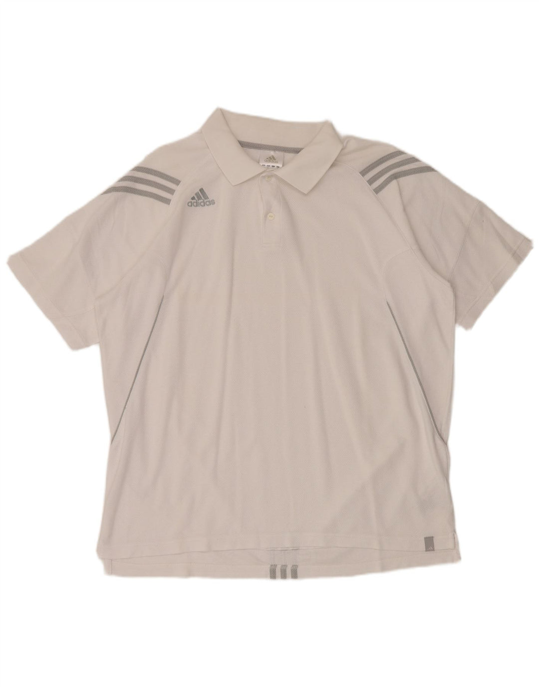 Camisa polo masculina Adidas XL algodão branco