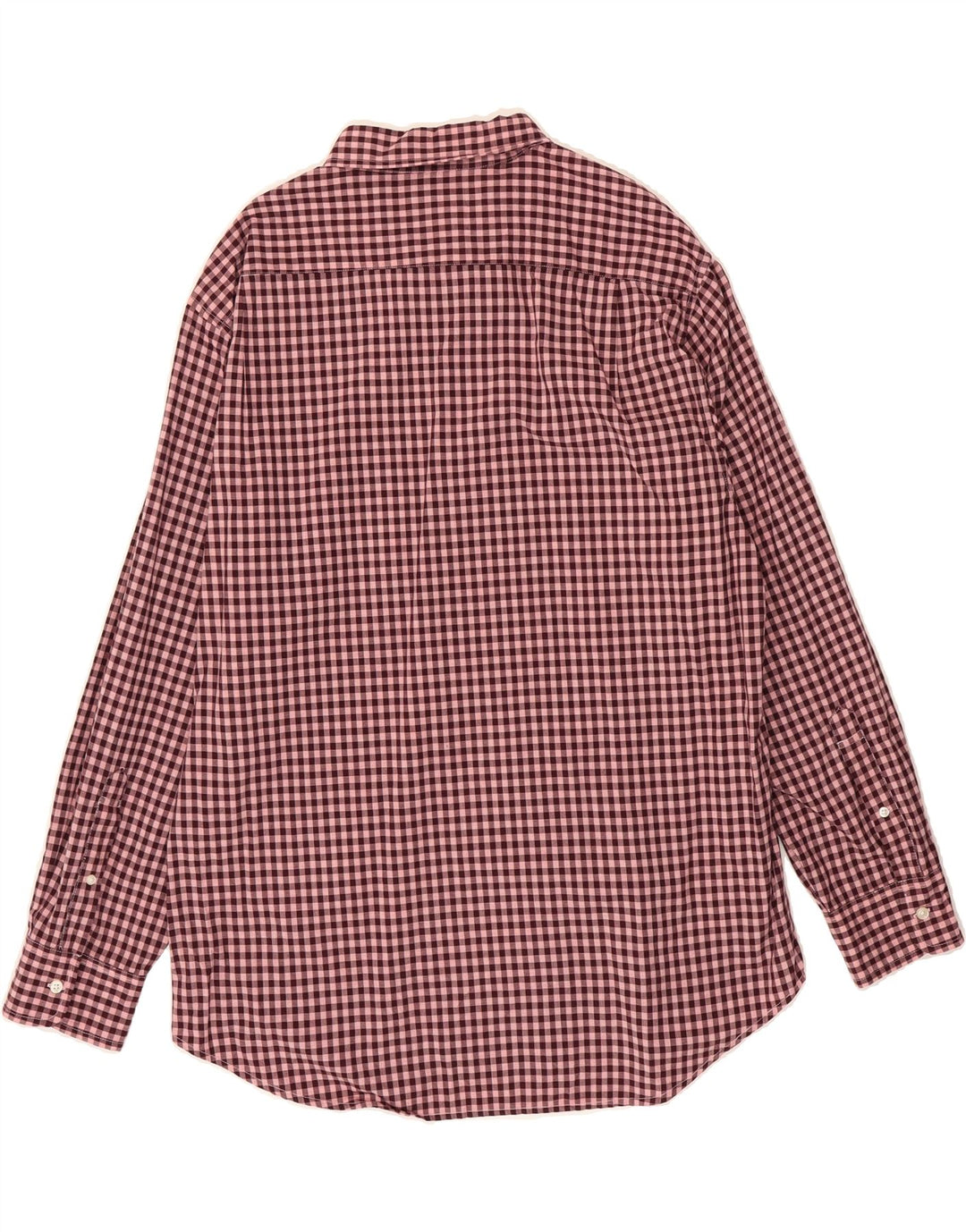 BONOBOS Mens Standard Fit Shirt 2XL Burgundy Gingham Cotton Vintage BONOBOS and Second-Hand BONOBOS from Messina Hembry 