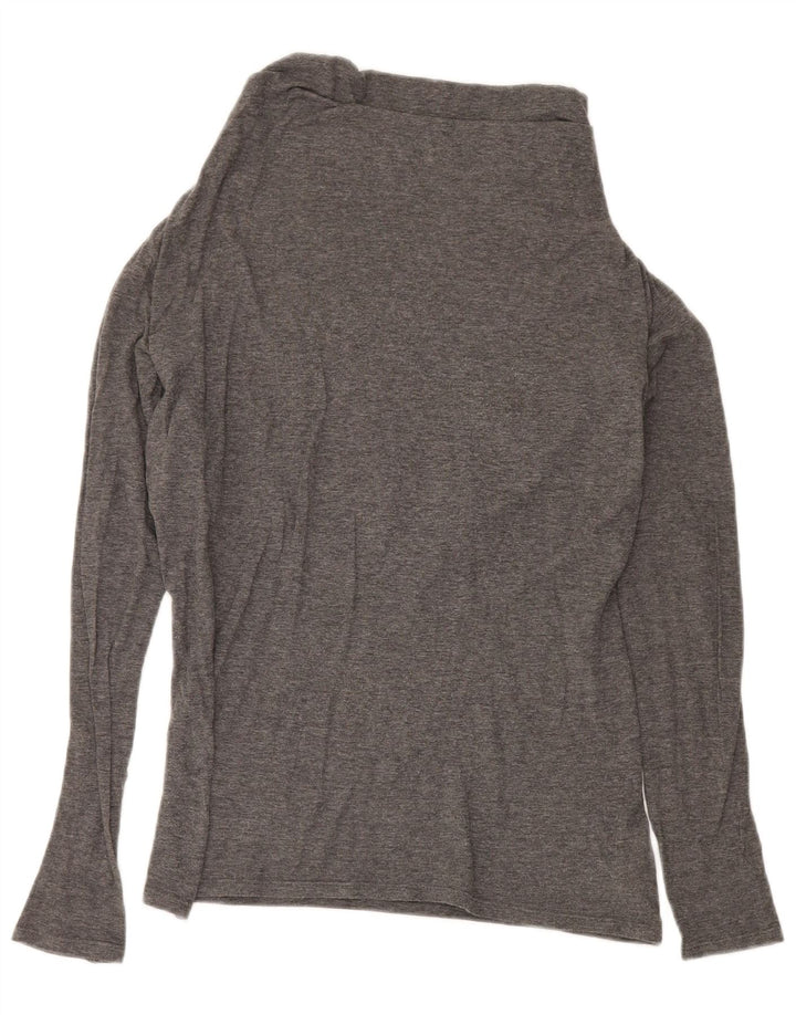 Top feminino Armani Jeans manga comprida EU 44 XL cinza algodão
