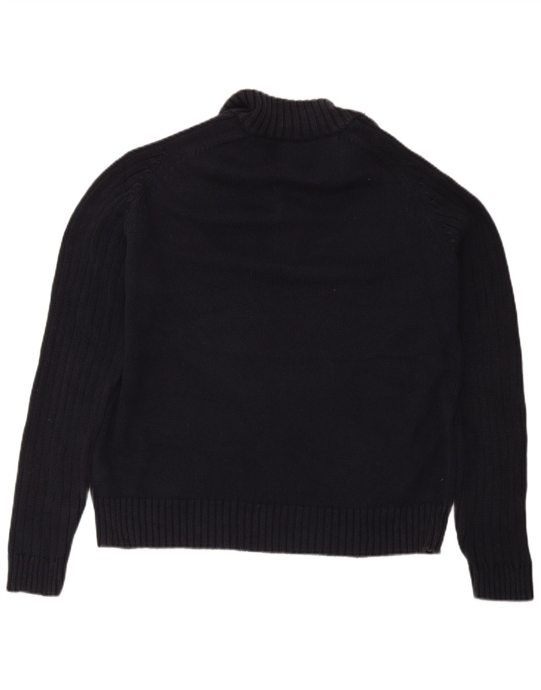 Suéter masculino Marks & Spencer Blue Harbor com botão e gola grande marinho