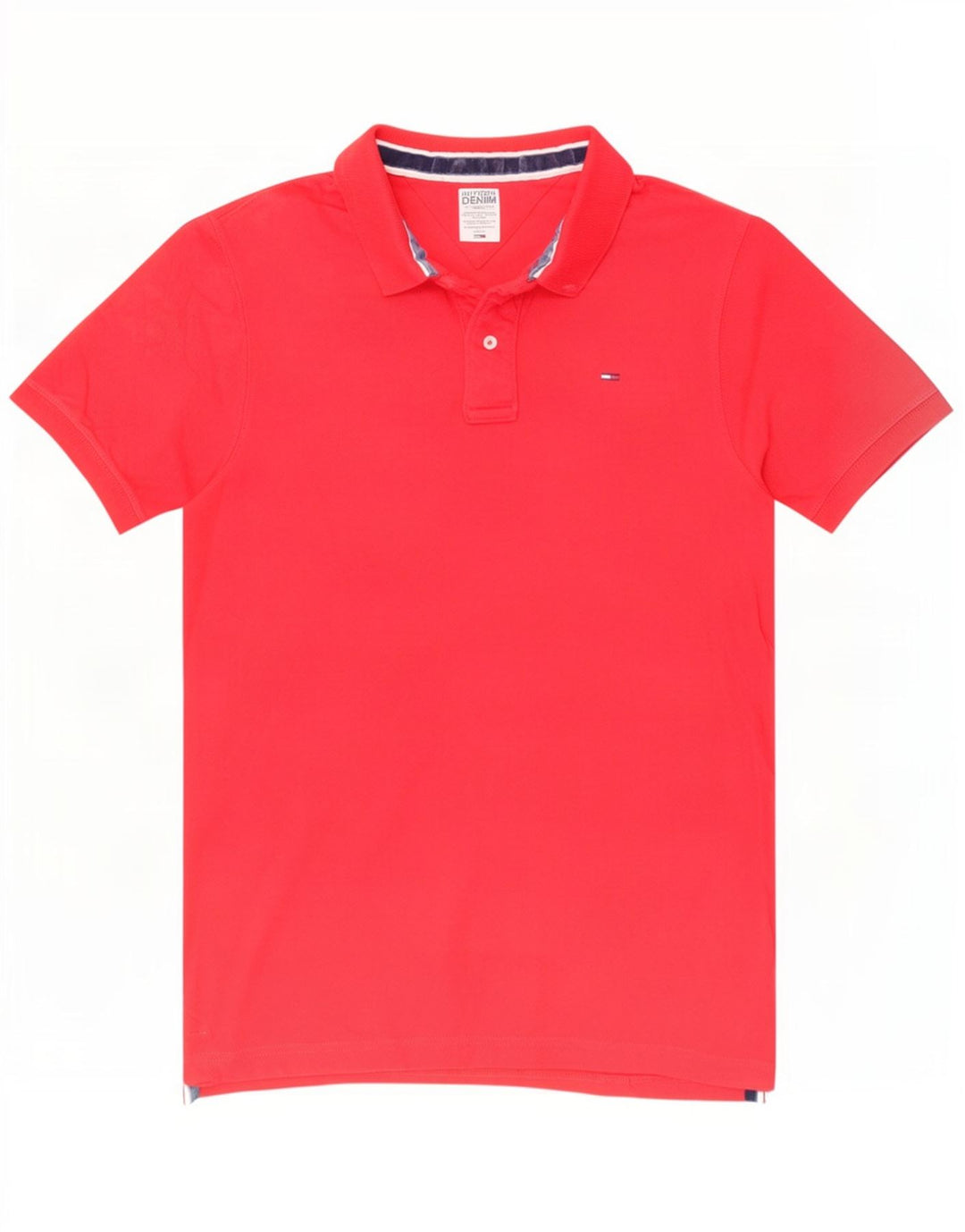 Camisa polo masculina Tommy Hilfiger grande algodão vermelho