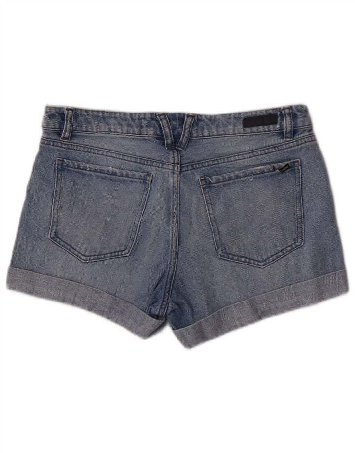 Shorts jeans feminino Boyfriend Fit da Volcom W28 algodão azul médio