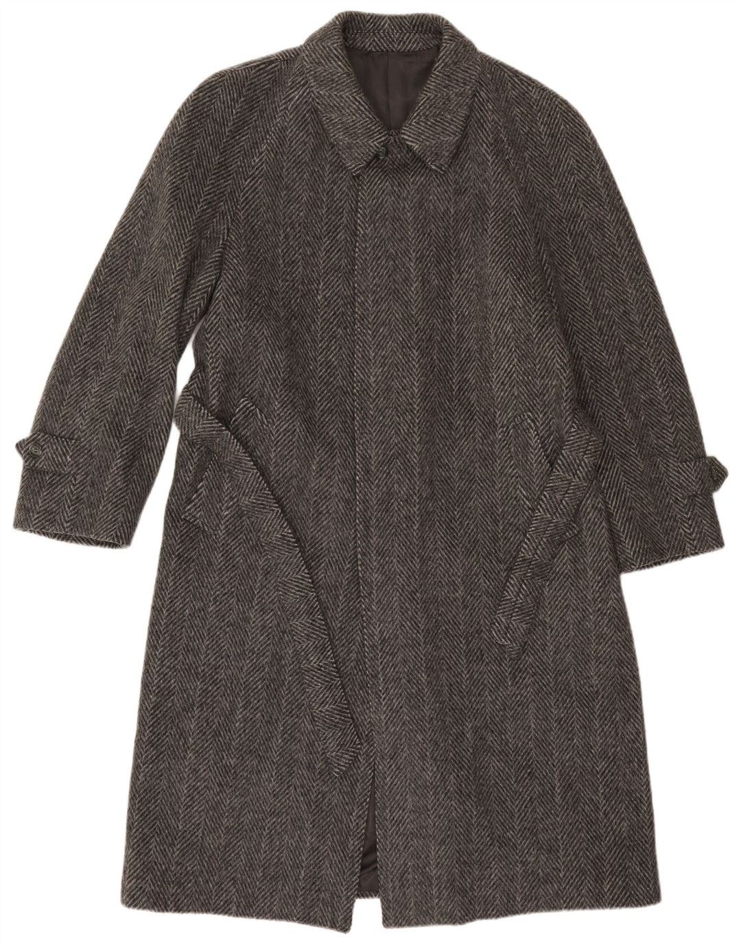 Sobretudo masculino vintage IT 52 XL cinza espinha de peixe