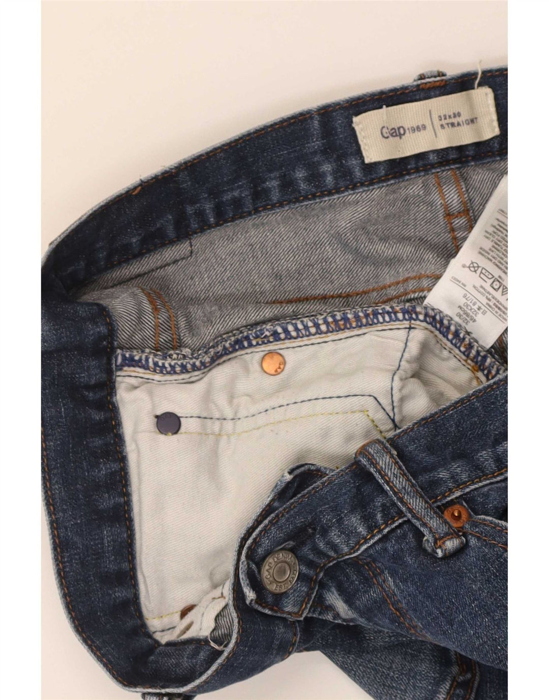 Jeans retos femininos Gap W32 L30 algodão azul