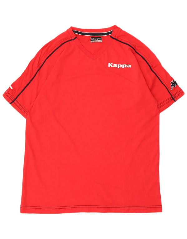 Camiseta masculina Kappa Top grande algodão vermelho