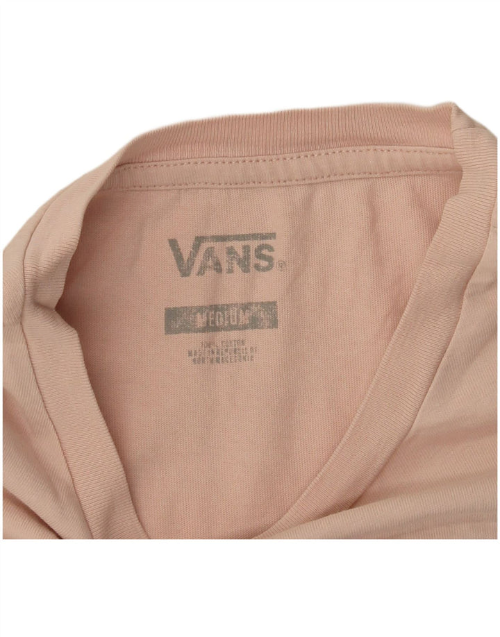 Camiseta feminina VANS com estampa gráfica UK 12 médio algodão rosa