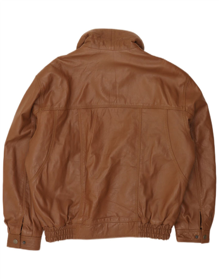 Jaqueta de couro masculina MADDOX Reino Unido 42 XL couro marrom