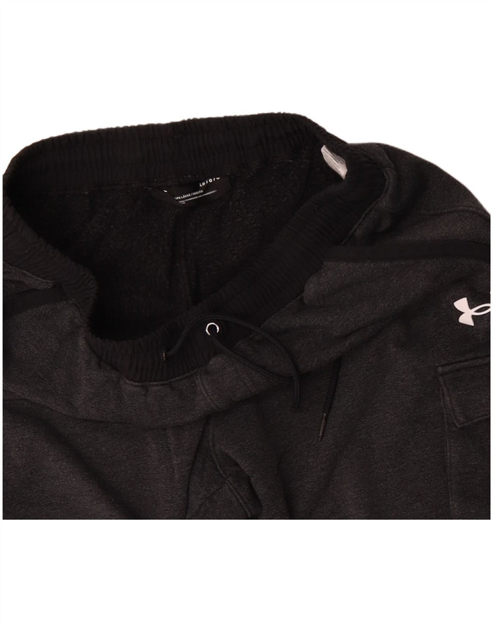 Calça de treino masculina Under Armour Cargo Joggers grande algodão cinza