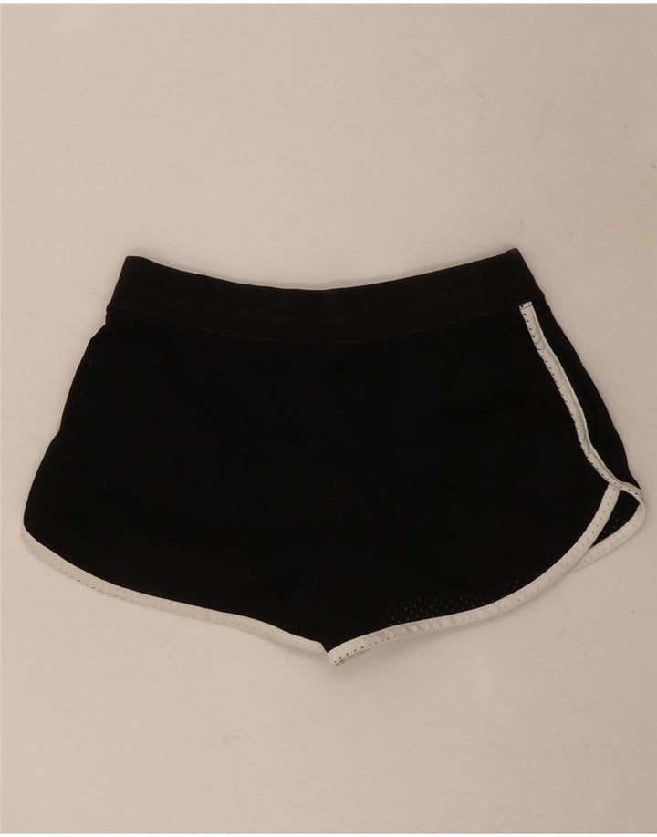 Shorts esportivos femininos Nike UK 8 pequenos poliéster preto