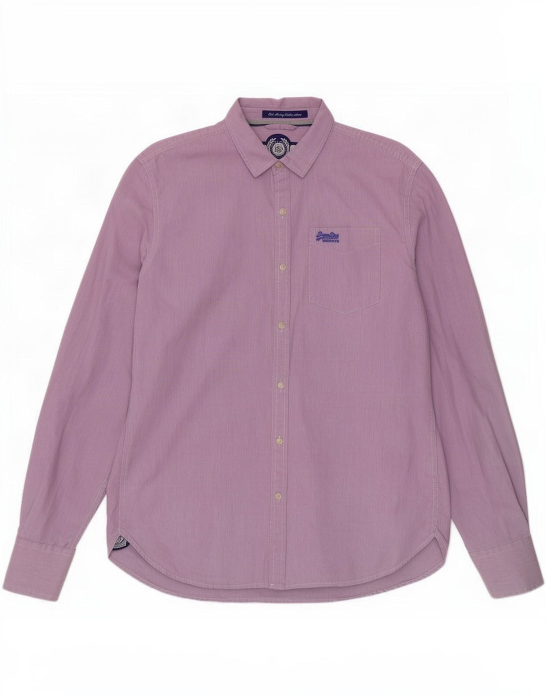Camisa masculina Superdry XL roxo algodão guingão