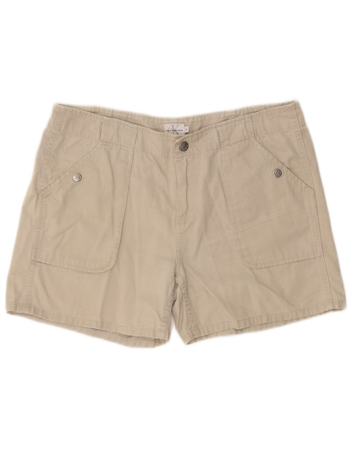 Shorts feminino CALVIN KLEIN EUA 10 médio W27 algodão verde