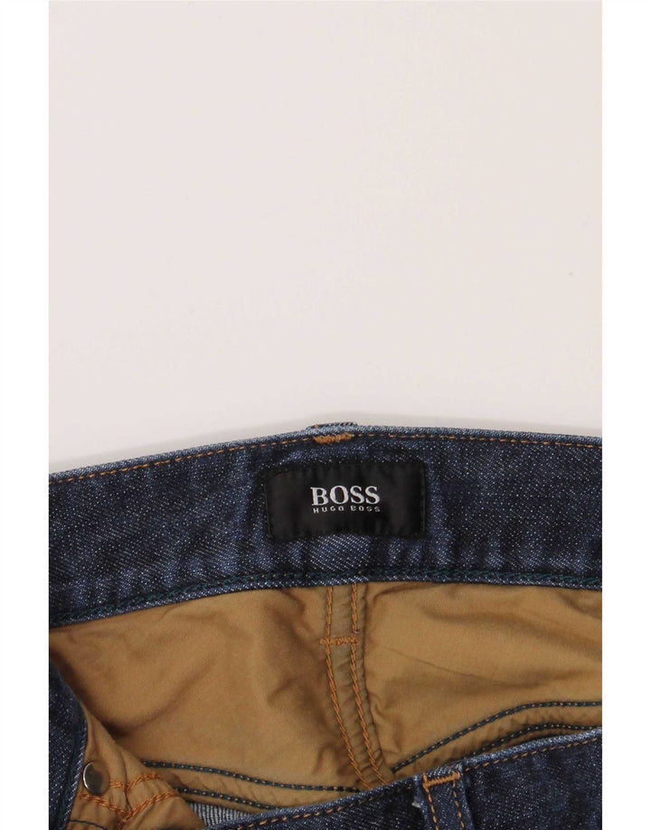 Hugo Boss Calça jeans reta masculina W36 L33 azul marinho