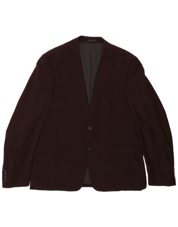 Jaqueta Blazer Masculina Calvin Klein Regular Fit 2 Botões Reino Unido 44 2XL Borgonha