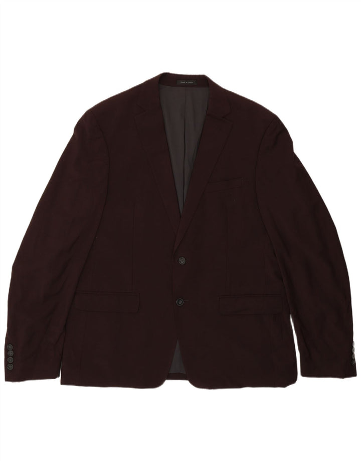 Jaqueta Blazer Masculina Calvin Klein Regular Fit 2 Botões Reino Unido 44 2XL Borgonha