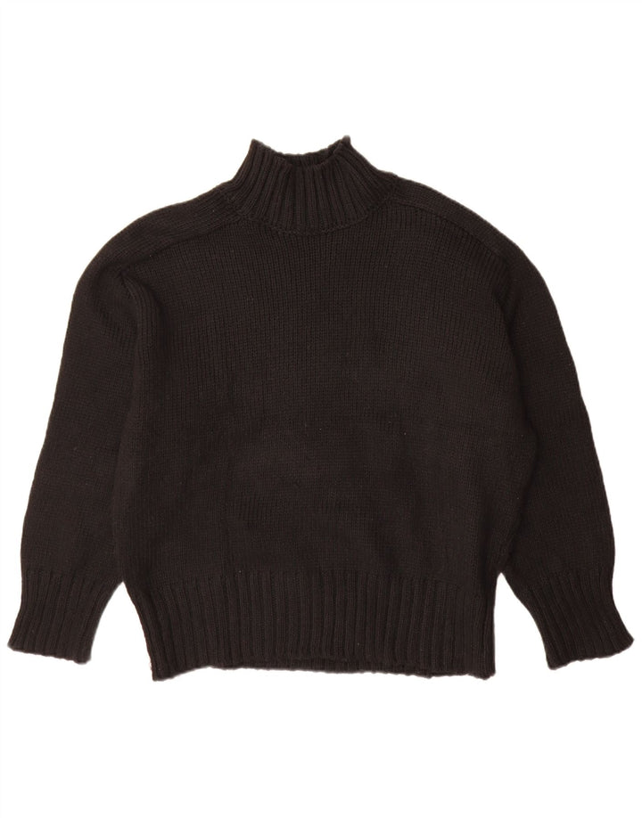 Zara Suéter feminino oversized com gola de tartaruga Reino Unido 14 médio preto