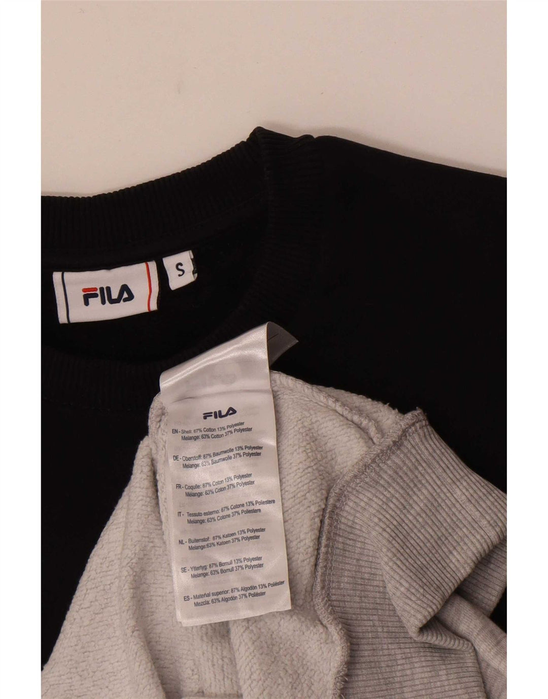 Fila Moletom Gráfico Masculino Jumper Pequeno Multicolorido Colorblock Algodão