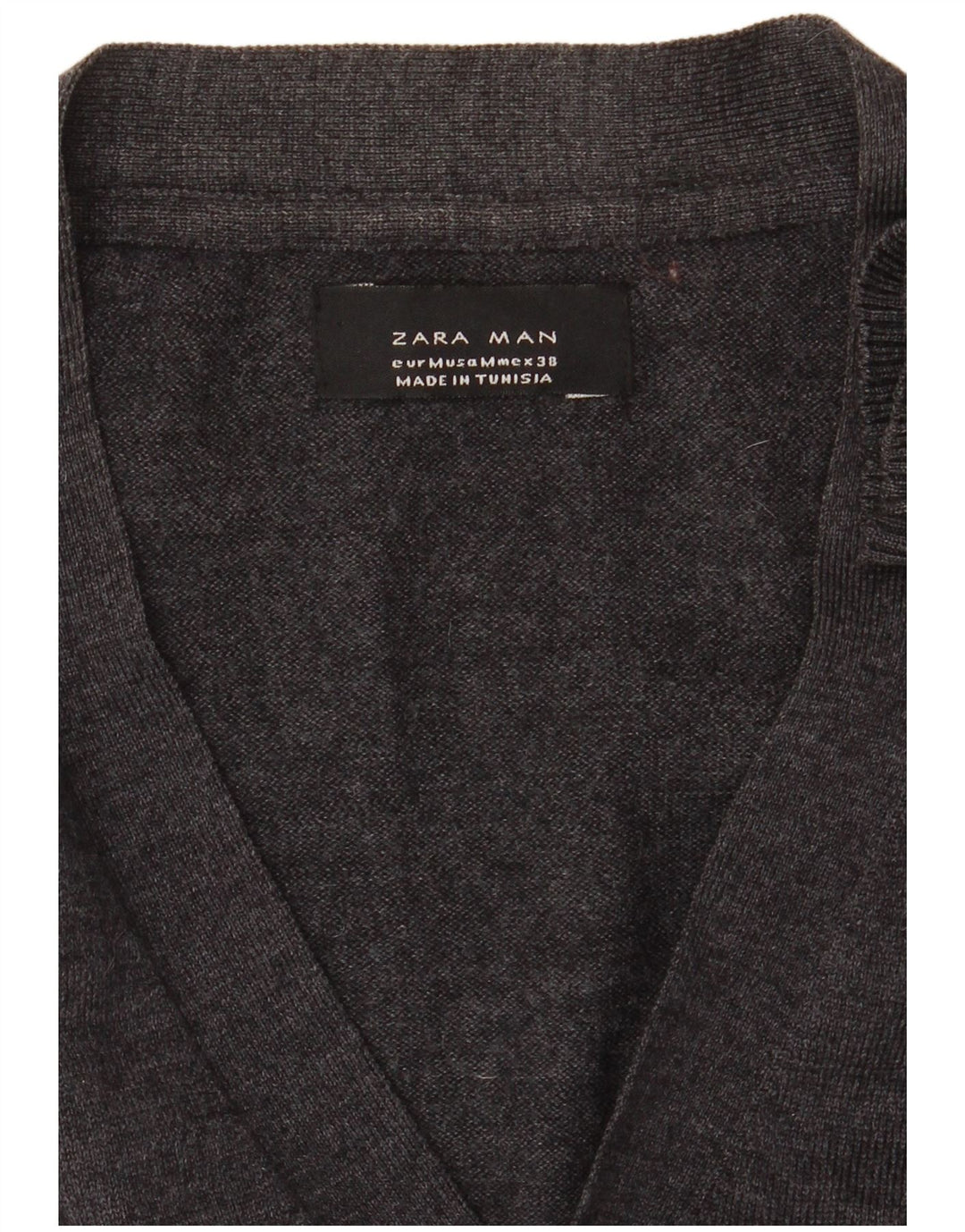 Suéter cardigã masculino Zara cinza médio