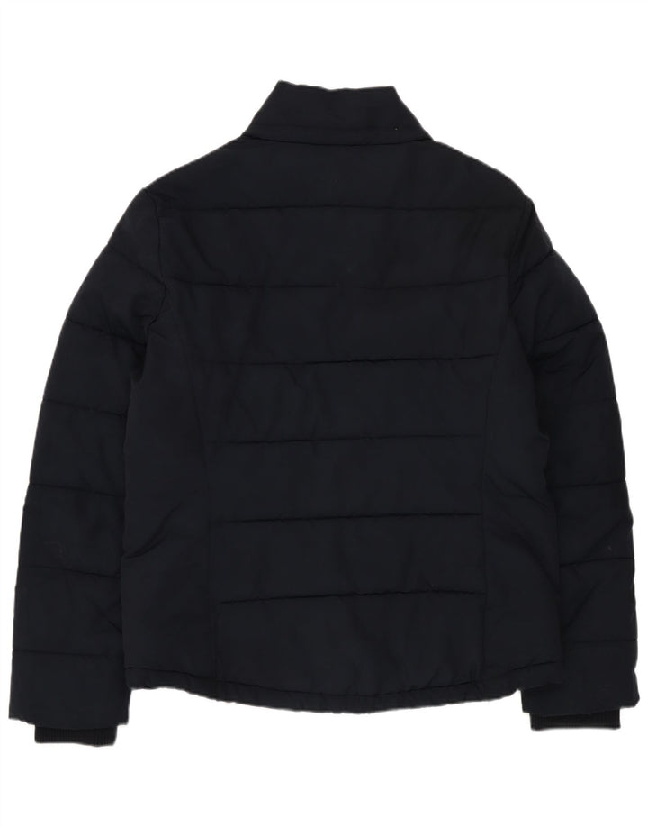 Jaqueta acolchoada feminina Topshop UK 12 azul marinho médio